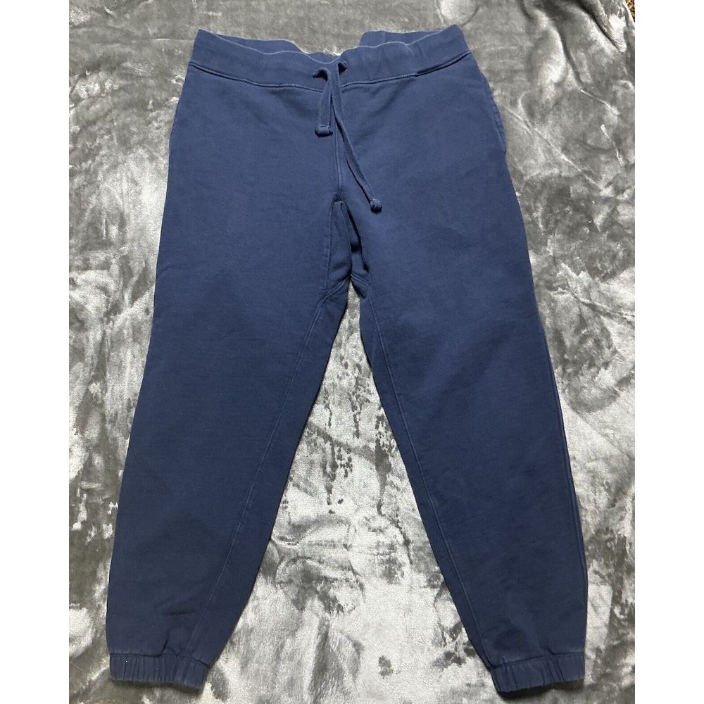 The Black Dog Sweatpants Adult Large Blue Solid Jogger Side And Rear Pockets